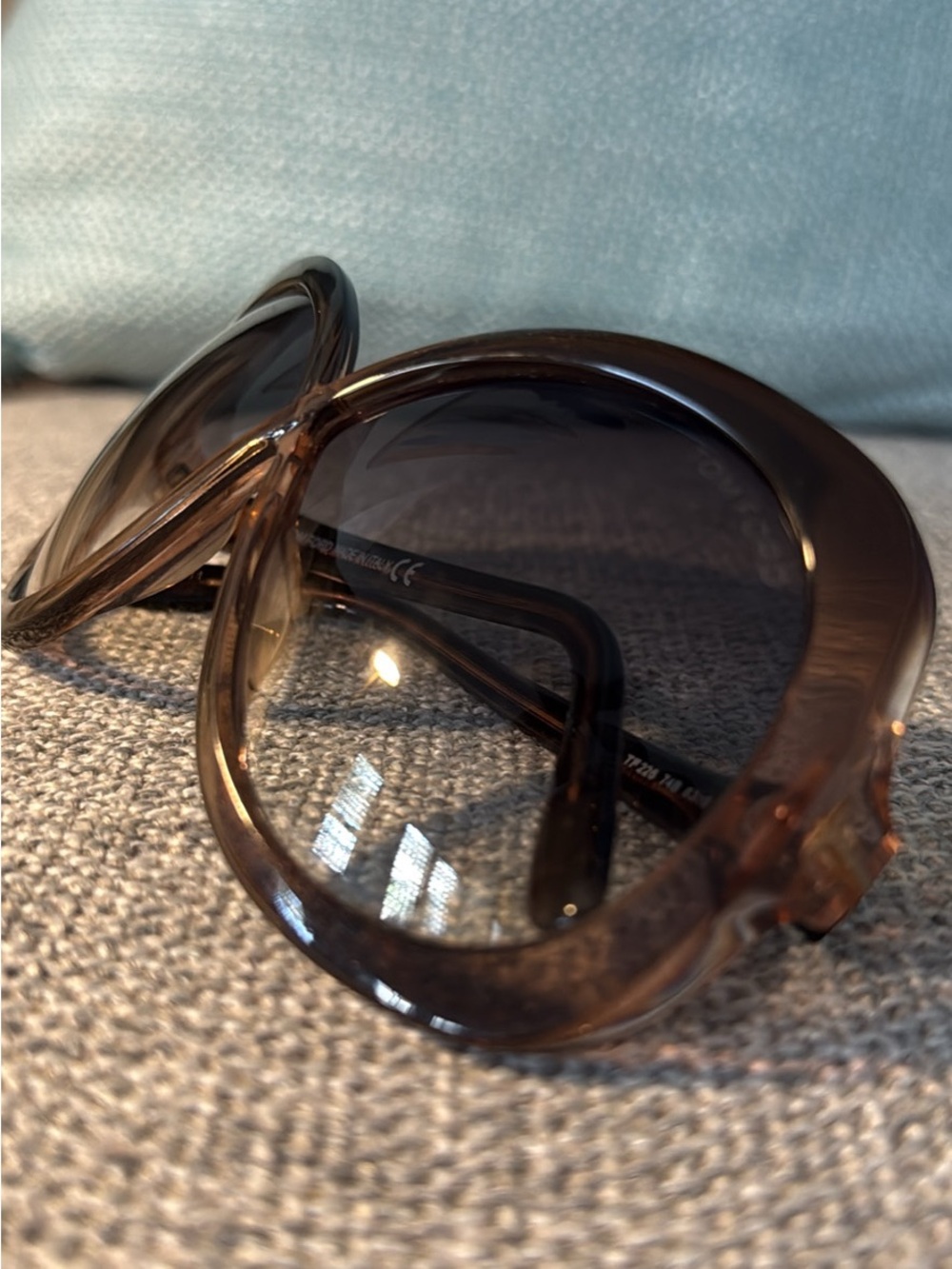 Vintage Tom Ford Translucent Brown Oversized Sunglasses